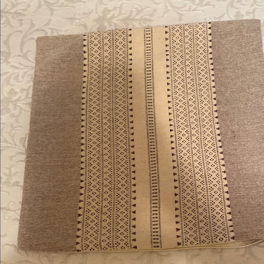 Ballard Beige and Brown Patterned pillow cover 18x18